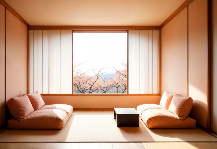 diseno-interior-realista-con-muebles paneles japoneses